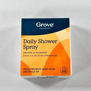 Grove Co Daily Shower Spray Concentrate Orange And Rosemary Set Of 2 NEW